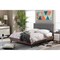 Baxton Studio Alinia Grey Upholstered Walnut Wood Full Size Platform Bed 123-6826 - alternate 4